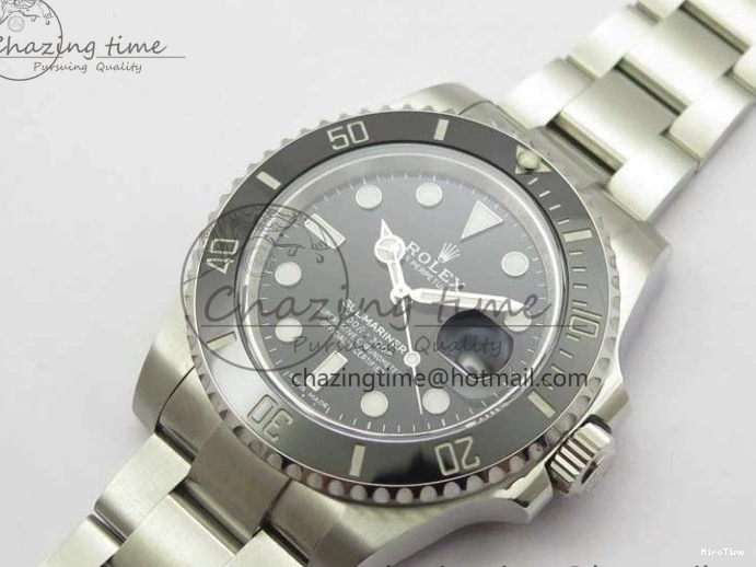 MiroTime 0307 Submariner 116610 LN Black Ceramic 316L Steel Noob 1:1 Best Edition V10. Stretchable 2865